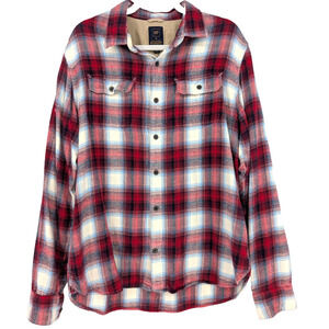 Gap X Pendelton Mens Flannel Plaid Button Front Lined Shirt Gorpcore Preppy LRG